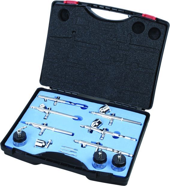 BD-813K Double Action Airbrush Seti (6 Tane Airbrush)