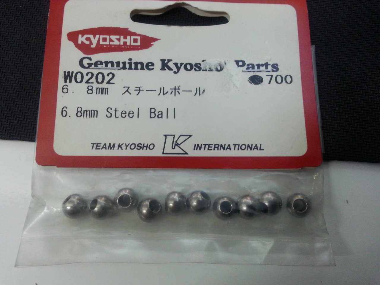 WO202 KYOSHO 6.8MM STEEL BALL (10 UNITS)