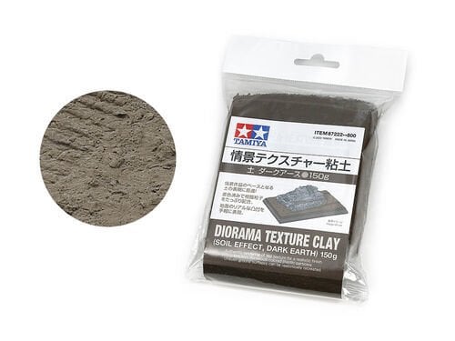 Tamiya Diorama Texture Clay - Soil Effect, Dark Earth / 150g