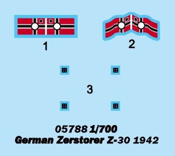 1/700 German Zerstorser Z-230 1942