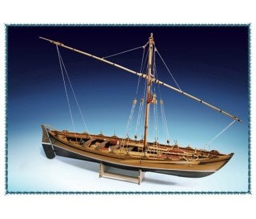 Balina Avcı Kayığı Ahşap Gemi Maket Kiti 1/16