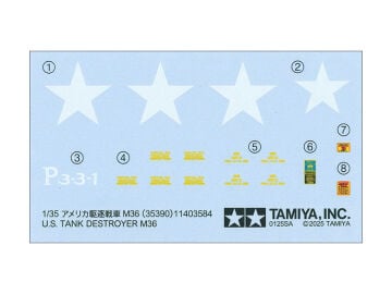 U.S. TANK DESTROYER M36  1/35 SCALE